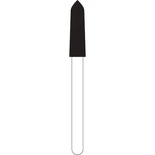 NTI Diamond Bur FG Super Coarse Curettage, Cone Bevel End, 2.3 mm Diameter, 8.0 mm Length, Black Ring, 5/Pkg, SC878K-023 thumbnail 3