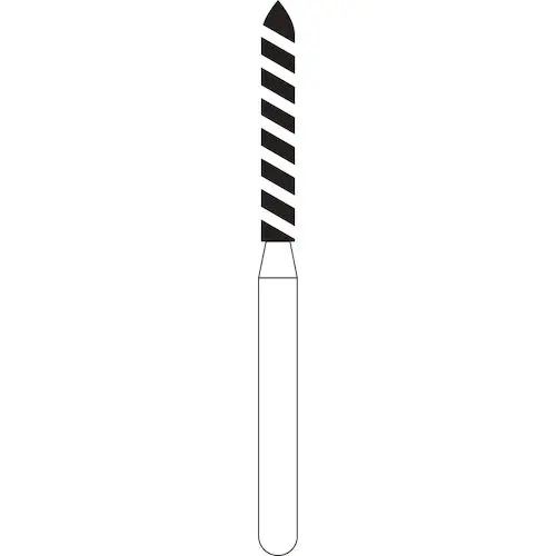 NTI Turbo Diamond Bur, Super Coarse, Beveled Cylinder, FG, 1.4 mm Diameter, 10.0 mm Length, 5/Pk, SC879-T-014 thumbnail 3