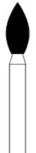 Kerr Zir-CUT Diamond Bur, FG, Pointed Football, Z-Grit, Blue, #Z368-023, 2.3 mm Diameter, 5.0 mm Length, 5/Pkg thumbnail 4