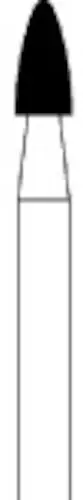 Kerr Zir-Cut Diamond Bur, FG, Flame, #Z390-018, Z-Grit, Blue, 3.0 mm Head Length, 1.8 mm Diameter, 5/Pkg thumbnail 4