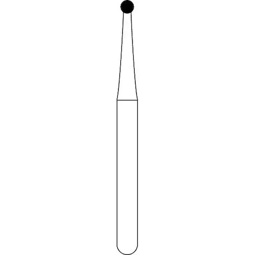NTI #2 Sharp Round Operative Carbide Bur, Right Angle Latch, 1.0 mm Head Diameter, 5/Pack, H2S-RA thumbnail 2