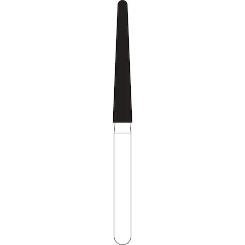 NTI FG Diamond Bur, Coarse, Long Round End Taper, #850L-018, 1.8 mm Diameter, 11.5 mm Length, Friction Grip, 5/Pkg, C850L-018 thumbnail 2