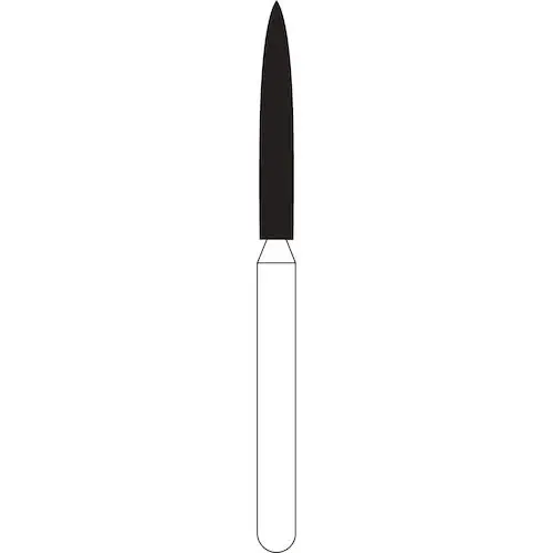 NTI Diamond Bur FG Super Coarse Flame #863-014, 1.4 mm Diameter, 10.0 mm Length, 5/Pkg, SC863-014 thumbnail 3