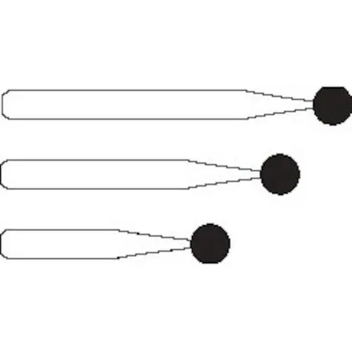 NTI HP Diamond Bur, Coarse Grit, Flame Shape, #C863-012HP, 1.2 mm Diameter, 10.0 mm Length, Green Ring, Handpiece Shank, 1 Each thumbnail 2