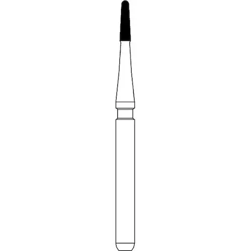 NTI Trimming & Finishing Carbide Bur, 30-Fluted, FG, Bullet, #7801-UF (OA-2), White Ring, 0.9 mm Diameter, 5/Pkg, H247-009UF thumbnail 2