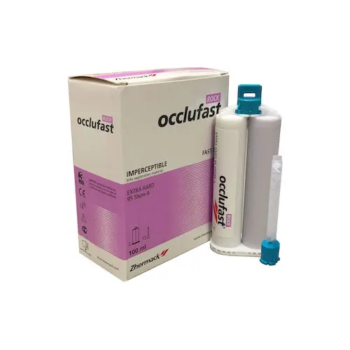 Occlufast Rock Bite Registration Material, A-Silicone, Fast Set 60 Seconds, 2 x 50 mL Cartridges with 12 Mixing Tips, C200726 thumbnail 8