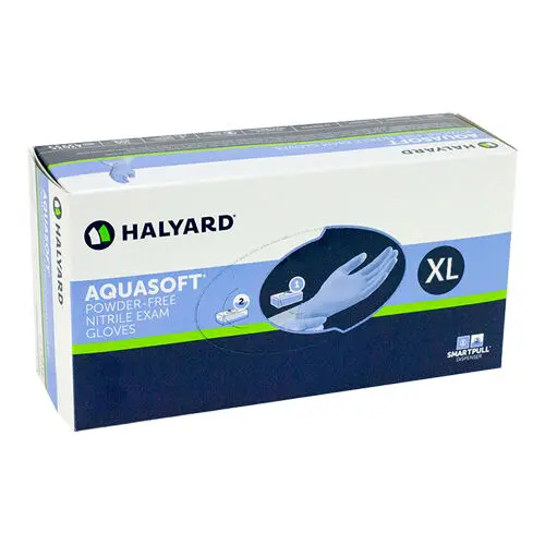 AquaSoft Nitrile Exam Gloves, Powder-Free, Non-Sterile, Extra Large, Blue, 250/Box, 43936 thumbnail 3