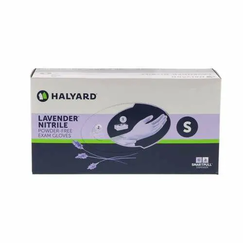 Halyard KC100 Lavender Nitrile Exam Gloves, Powder-Free, Latex-Free, Small, 250/Box, 52817 thumbnail 7