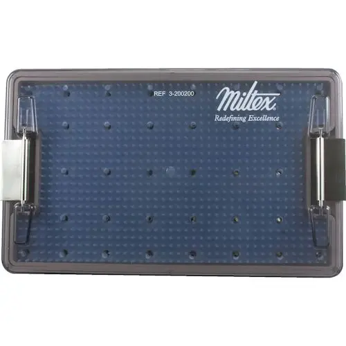 Miltex® Instrument Sterilization Tray with Silicone Mat Double Layer, 7" x 11", 3-200200 thumbnail 2
