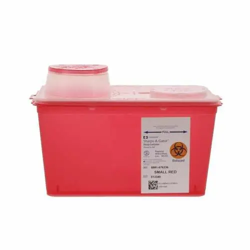 Monoject™ Sharps-A-Gator™ Sharps Container, Chimney Top, Red, 4 Quart, 8881676236 thumbnail 2