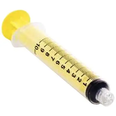 CanalPro Color Luer Lock Syringe, 10 mL, Yellow, Latex-Free, Disposable, 50/Box, 60011175 thumbnail 6