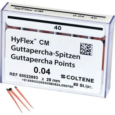 HyFlex CM Gutta-Percha Points, Taper .04, Size #40, Black, 60/Box, 60022693 thumbnail 3