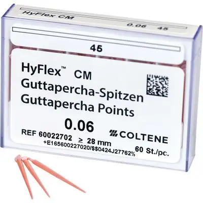HyFlex CM Gutta Percha Points, .06 Taper, ISO #45, White, 60/Pk, 60022702 thumbnail 4