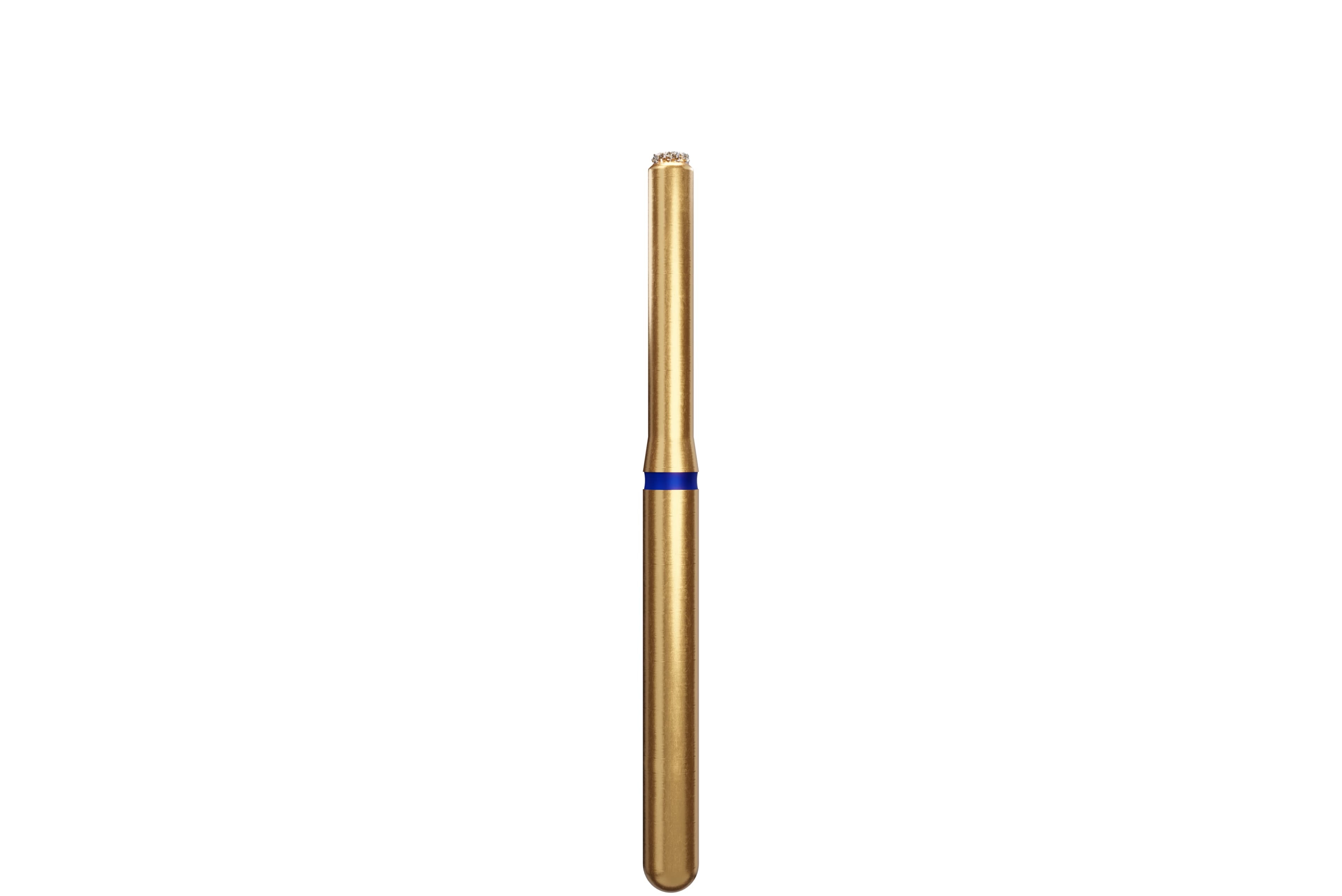 Coltene Alpen Multi-Use Multilayer Diamond Bur, FG, Medium Grit, End Cutting Cylinder, #839-012, Blue Ring, 5/Pkg thumbnail 3