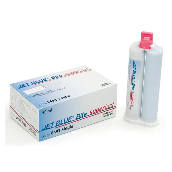 Jet Blue Bite Bite Registration Material, SuperFastSet, Refill Pack, Blue, 4 x 50 mL Cartridges, 12 Mixing Tips, 12 Spreader Tips, C6497 thumbnail 2
