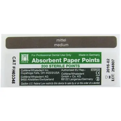 Hygenic Absorbent Paper Points, Medium, White, Sterile, Bulk Box of 200, H03348 thumbnail 5