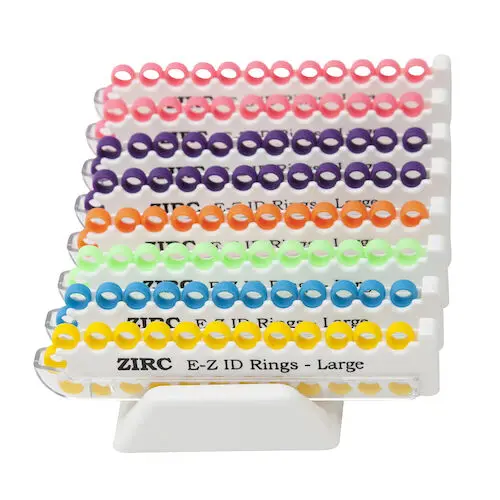 E-Z ID Instrument Rings System, Large, Vibrant Assorted, 1/4" Rings, 200/Pk, 70Z210 thumbnail 4