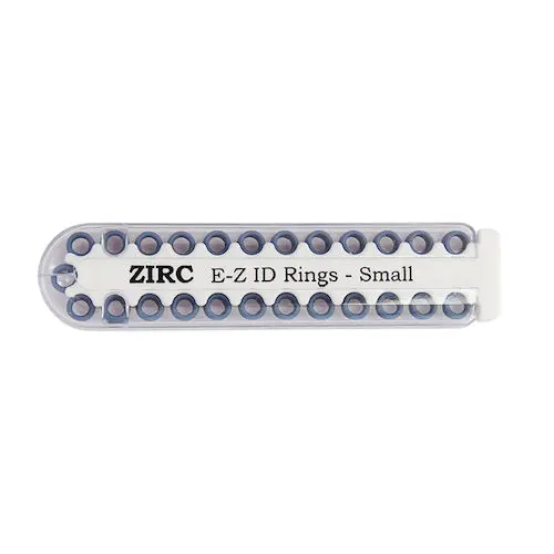 Zirc E-Z ID Rings, Small, Blue, 25/Pkg, 70Z100B - Blue E-Z ID Rings Small Pack of 25 - Image 1