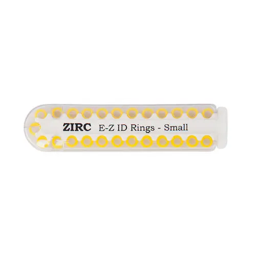 Zirc E-Z ID Instrument Rings, Small, Neon Yellow, 25/Pack, 70Z100O thumbnail 3
