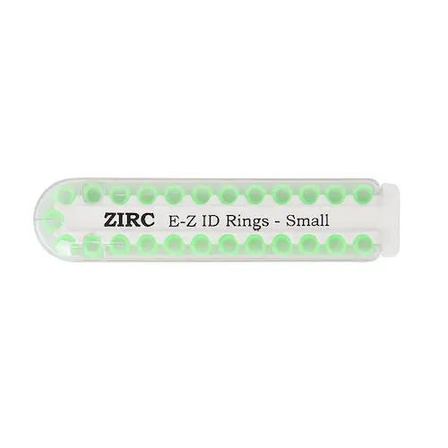 Zirc E-Z ID Instrument Rings, Small, Neon Green, 1/8" Diameter, 25/Pack, 70Z100P thumbnail 3