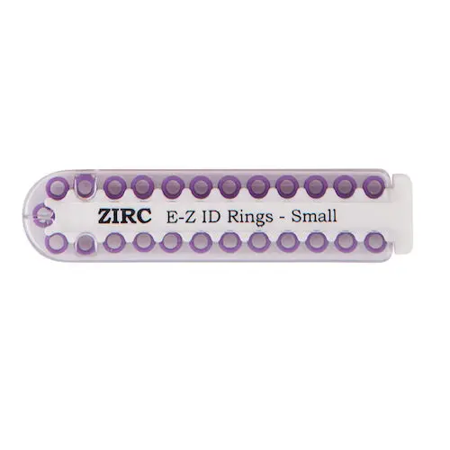 Zirc E-Z ID Instrument Rings, Small, Neon Purple, 25/Pkg, 70Z100R thumbnail 3