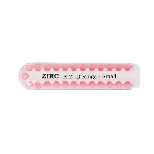 Zirc E-Z ID Instrument Rings, Small, Neon Pink, 1/8" Diameter, 25/Pack, 70Z100S thumbnail 3