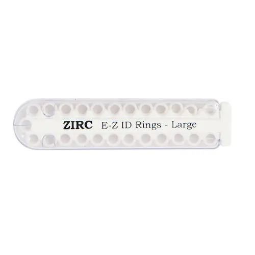 Zirc E-Z ID Instrument ID Rings, Large, White, 25/Pkg, 70Z200A thumbnail 2