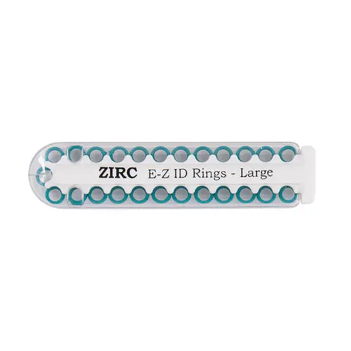 Zirc E-Z ID Instrument Rings, Large, Teal, 1/4" Diameter, 25/Pkg, 70Z200J thumbnail 4