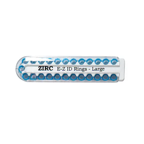 Zirc E-Z ID Instrument Rings, Large, Neon Blue, 25/Pack, 70Z200N thumbnail 3