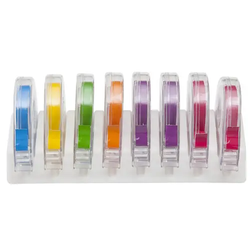 Zirc E-Z ID Tape System, Vibrant Assorted Colors, 3 ft x 1/4" Rolls, 8/Pk, 70Z310 thumbnail 7