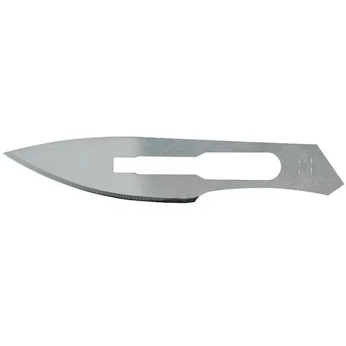 Miltex #23 Stainless Steel Sterile Surgical Blades, Individually Wrapped, 100/Box, 4-323 - Surgical Blades – Stainless Steel, Sterile, 100/Box - 23 - Image 1
