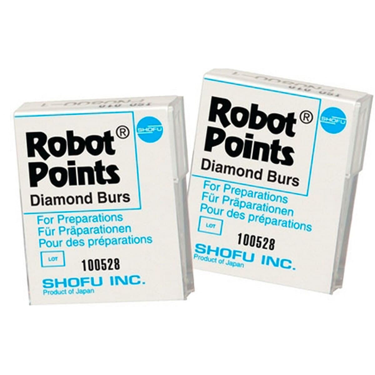Shofu Robot FG Diamond Point, Inverted Cone, Standard Grit, #225/020, 2.0 mm Diameter, 4.4 mm Length, 1/Pk, 0868 - 0868 Reg Robot Pt - Image 1