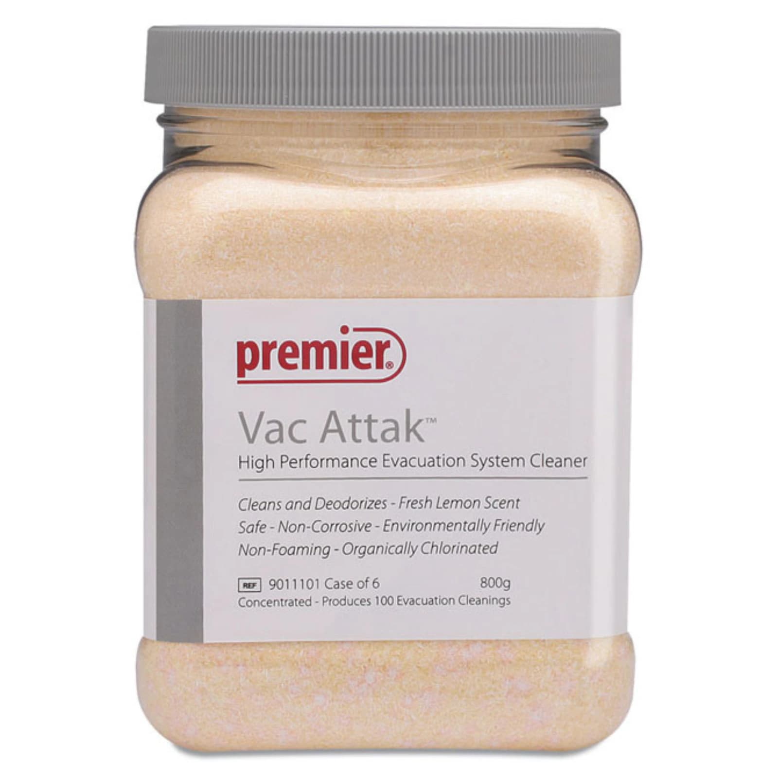 Premier Dental Vac Attak Evacuation System Cleaner, Powder, 800 g/Jar, Lemon, 1/Pk, 9011101 thumbnail 10