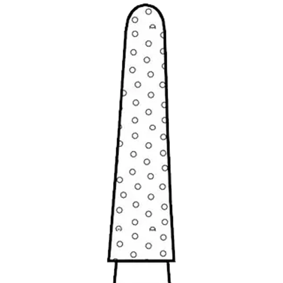 Two Striper Diamond Bur, FG, Round-End Taper, 767.7, Fine, Red, 1.8 mm Major/1.1 mm Minor, 7.0 mm Length, 5/Pk, 2015483 thumbnail 3