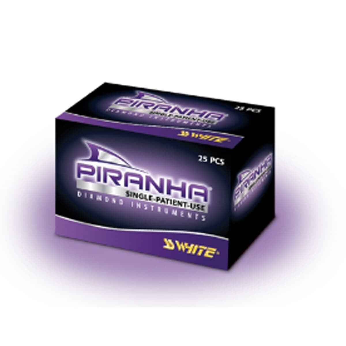 Piranha® Single Patient Use Diamond Bur, Flame Shape, Medium Grit, Friction Grip, Size #868-024M, 2.4 mm Diameter, 25/Pkg thumbnail 2
