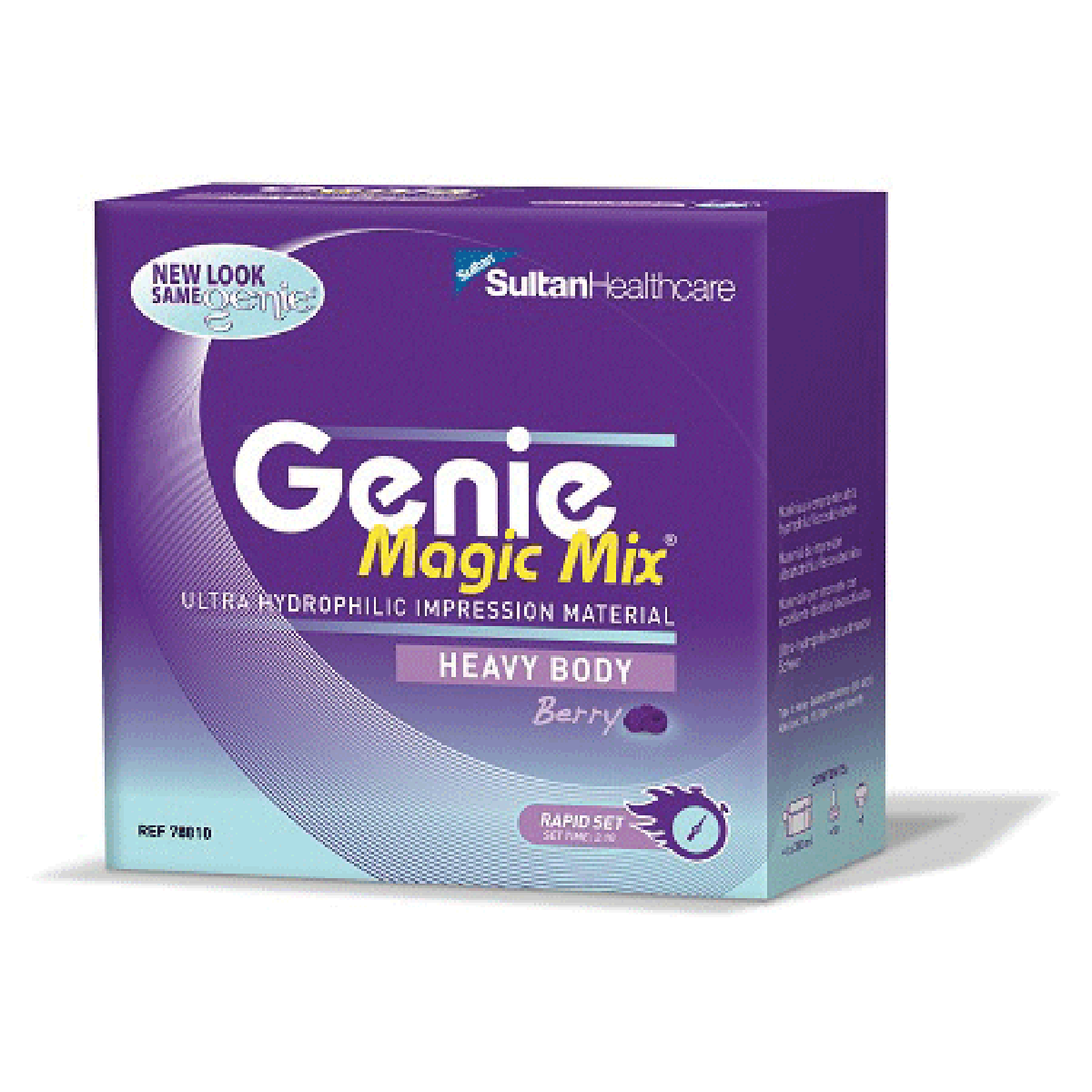 Sultan Genie VPS Regular Body Rapid Set Impression Material, Berry Flavor, Blue, 60 x 50mL Cartridges, Bulk Pack, #77700 thumbnail 2