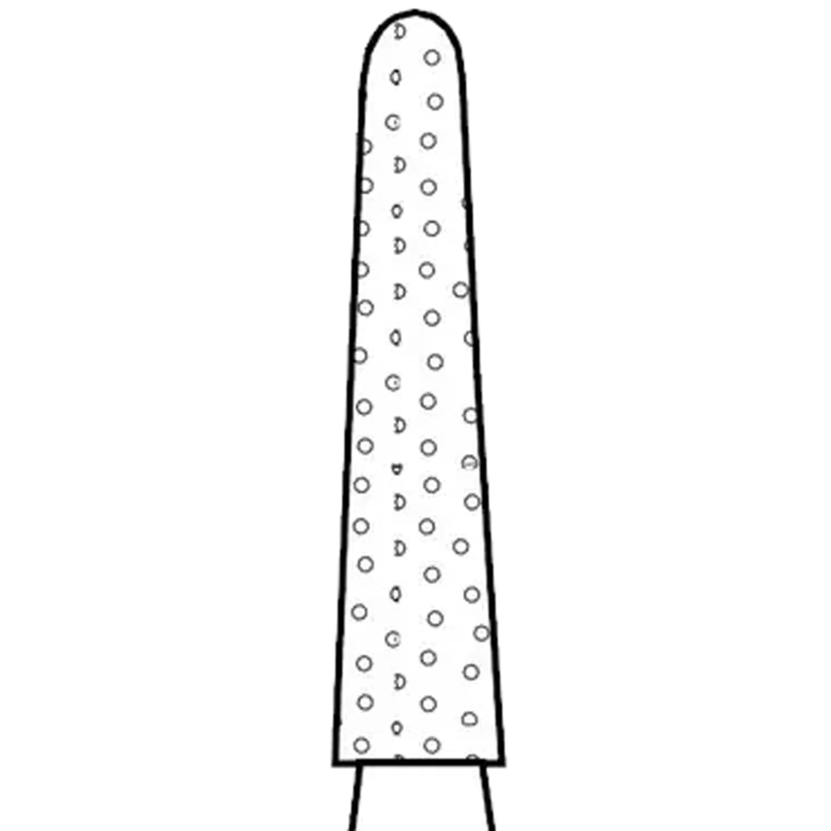Two Striper ShortCut Diamond Bur, FGSS, Round-End Taper, 770.8 S, Coarse, Green, 1.8 mm Major/1.3 mm Minor, 5/Pk, 2015905 thumbnail 3