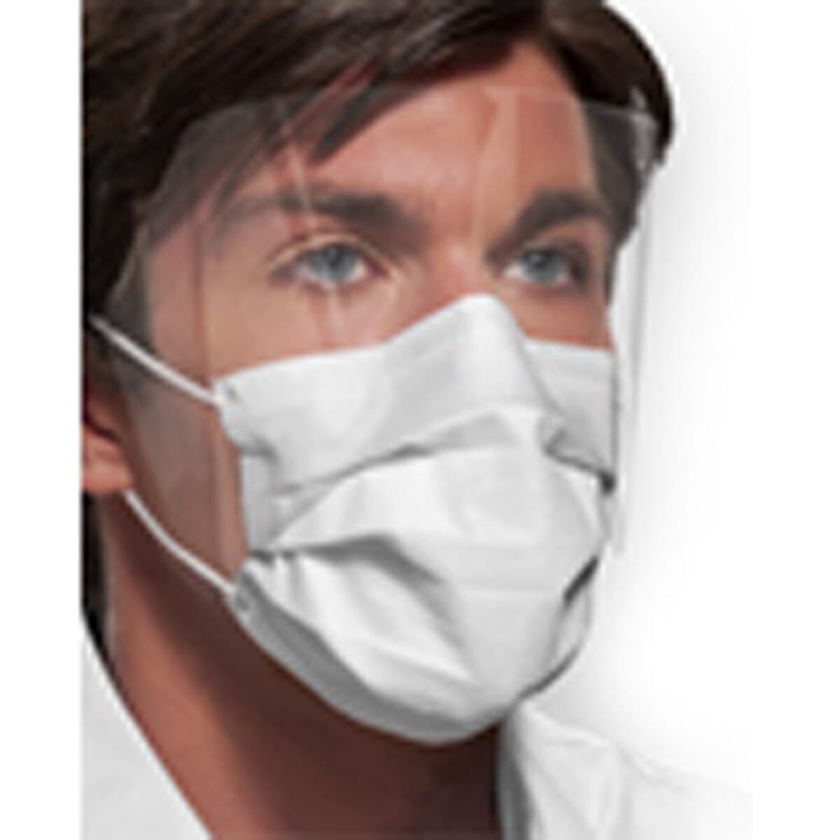 Crosstex Ultra FogFree Surgical Face Mask with Shield, ASTM Level 3, Blue, Ear Loop, 25/Box, GCPW thumbnail 7