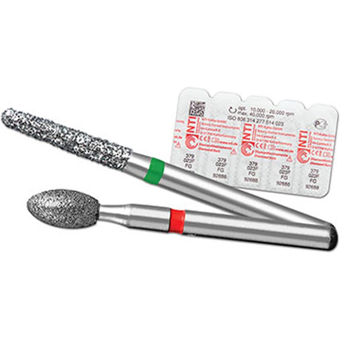 NTI Diamond Bur, FG, Long Round End Taper, # C856L, 1.4 mm, Coarse, Green, 5/Pk, C856L-014 thumbnail 3