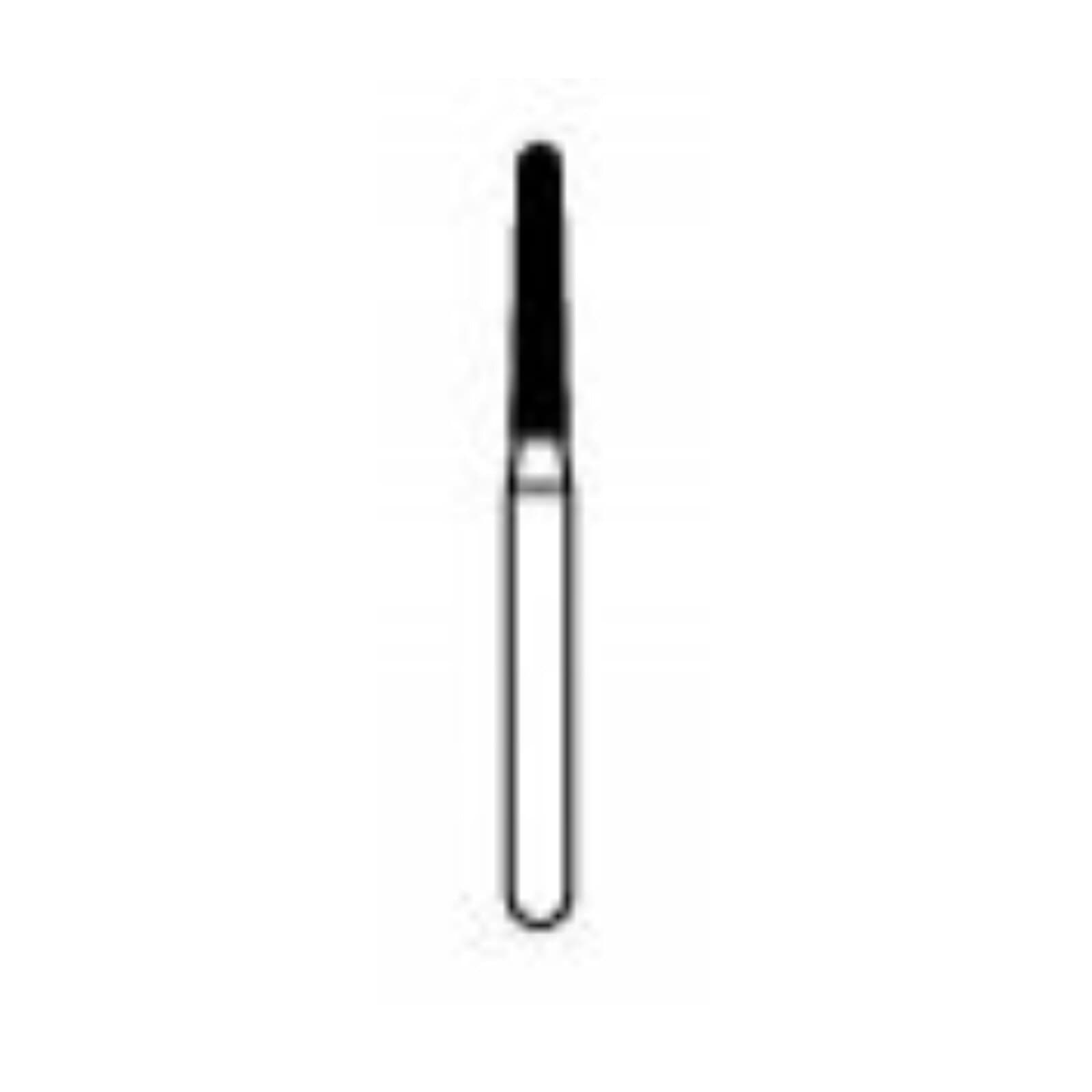 NTI Diamond Bur, FG, Round End Taper, #856, Fine Grit, 1.4 mm Diameter, 8.0 mm Length, Red Ring, 5/Pk, F856-014 thumbnail 3