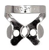 Ivory Rubber Dam Clamp #0, Winged, Stainless Steel, Regular Bicuspid, 1/Pk, 50057304 thumbnail 3