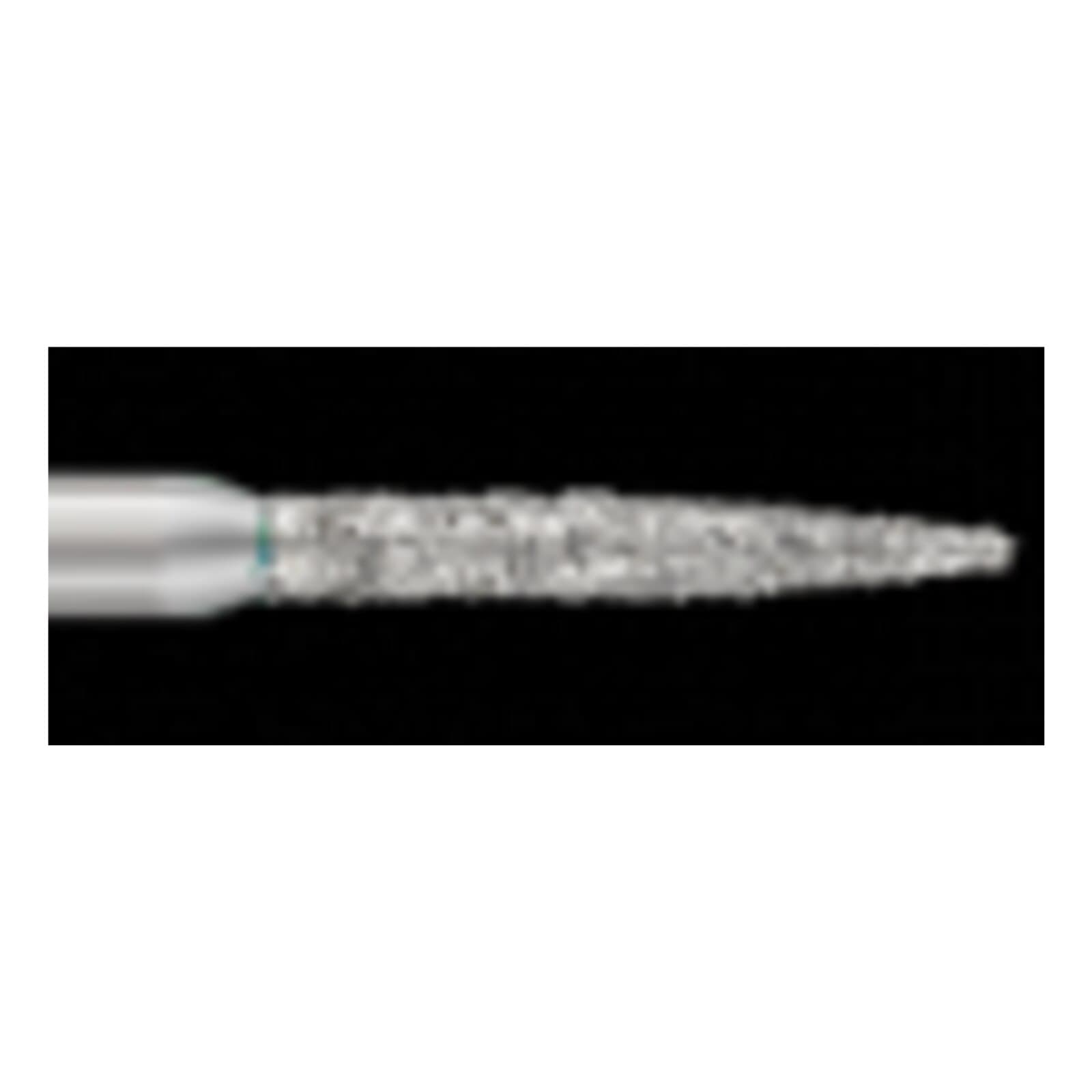 SS White Piranha Single-Use Diamond Bur, Coarse Grit, Flame Shape, Friction Grip Short Shank, 25/Pkg, 862-012C-SS thumbnail 2