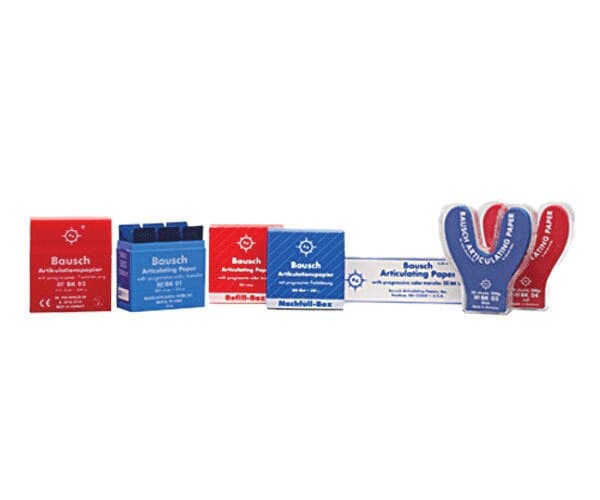 Bausch Articulating Paper, 200 Micron, Horseshoe, Red, 50 Sheets, Plastic Dispenser, BK-04 thumbnail 7