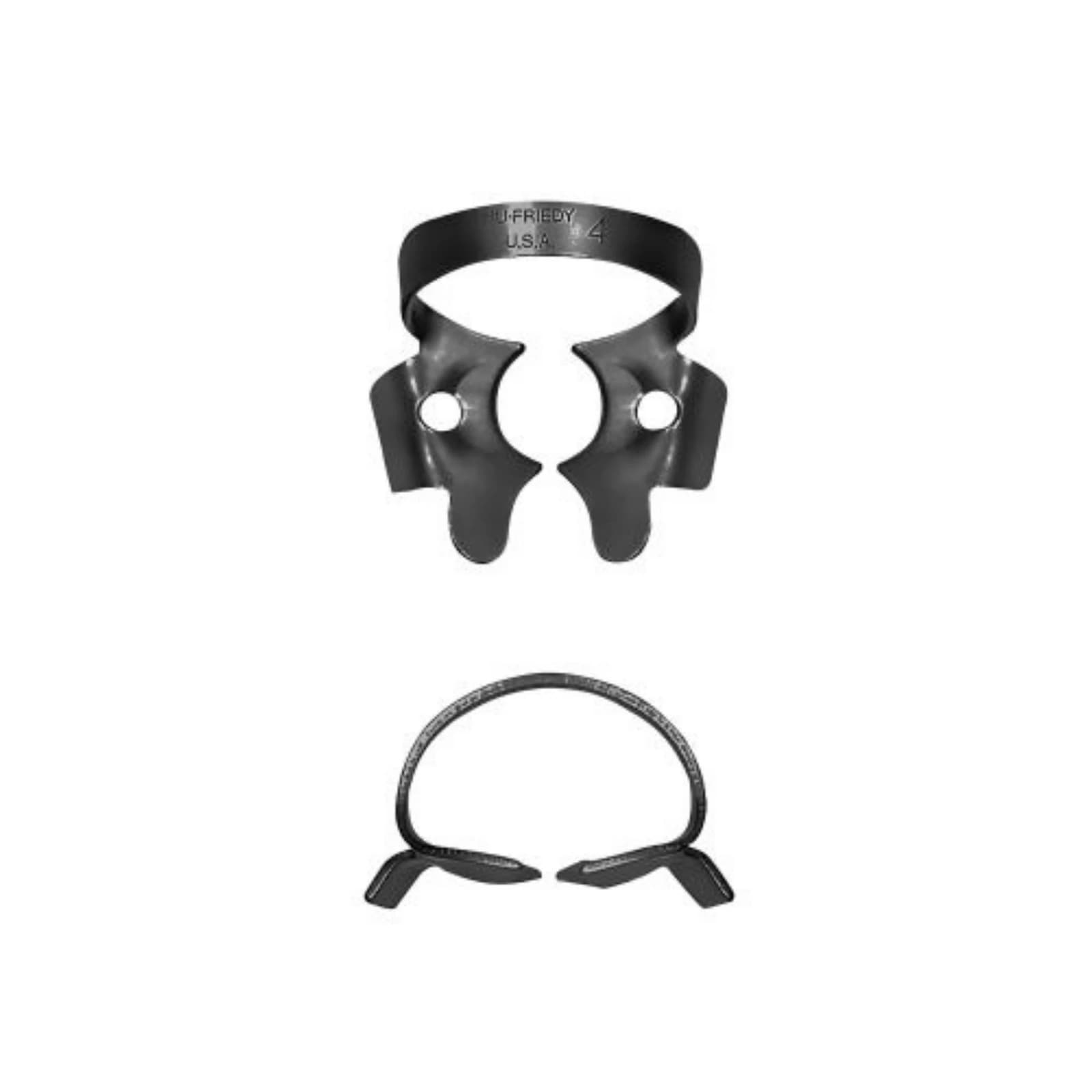 Hu-Friedy Satin Steel Rubber Dam Clamp #W4, Wingless, Small Upper Molars, 1 Each thumbnail 3