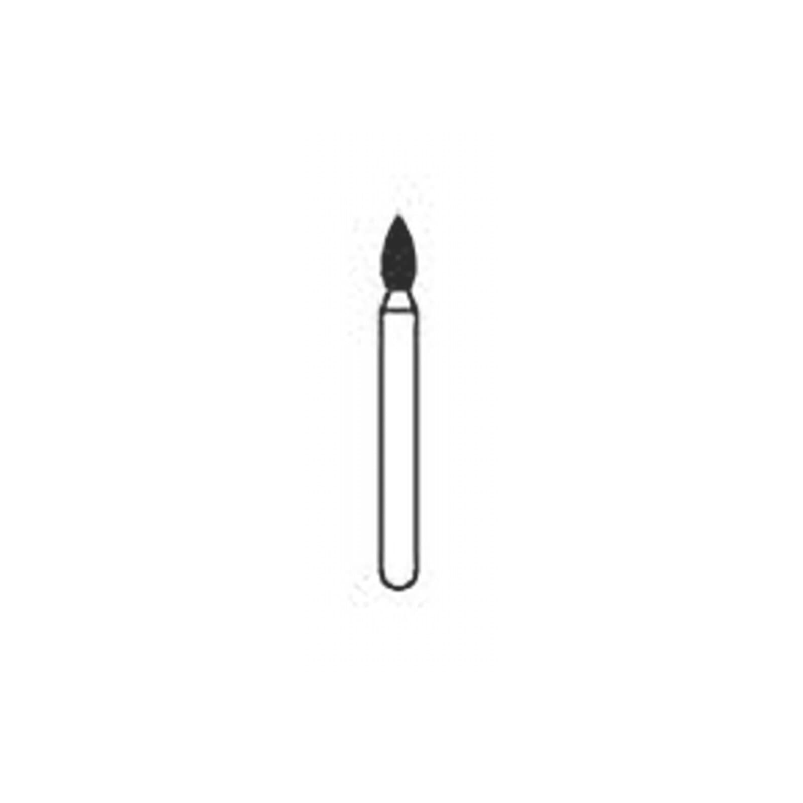 NTI FG Diamond Bur, Coarse Grit, Pointed Football Shape, Friction Grip, #368-016 (C368-016), 1.6 mm Diameter x 3.5 mm Length, 5/Pack thumbnail 2