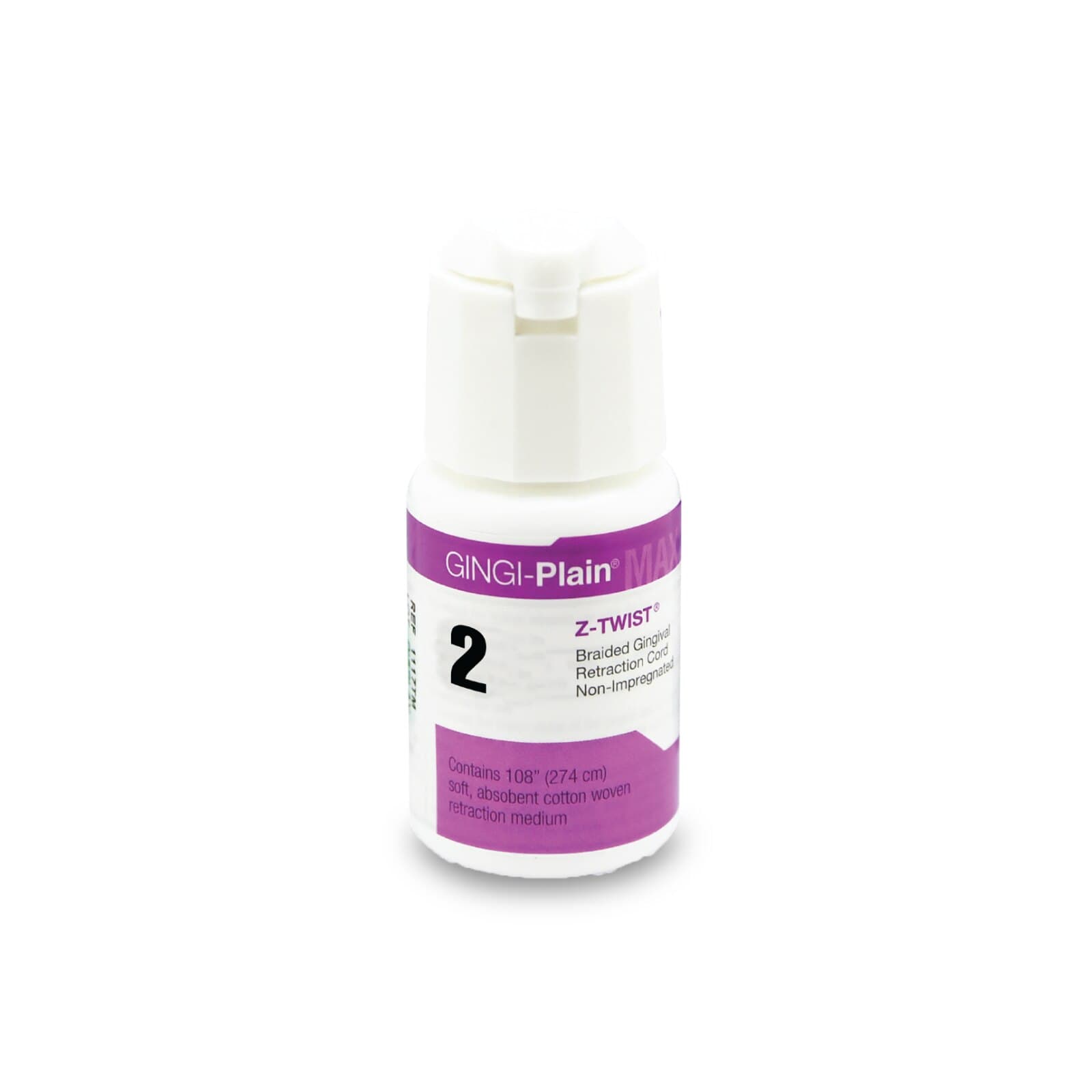 Gingi-Plain MAX Z-Twist Weave Retraction Cord, Non-Impregnated, #2 Medium, 108" per Bottle, 11172M thumbnail 6