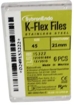 Kerr K-Flex Files, #45, 21mm, White, Stainless Steel, 6/Pack, 15322 thumbnail 8