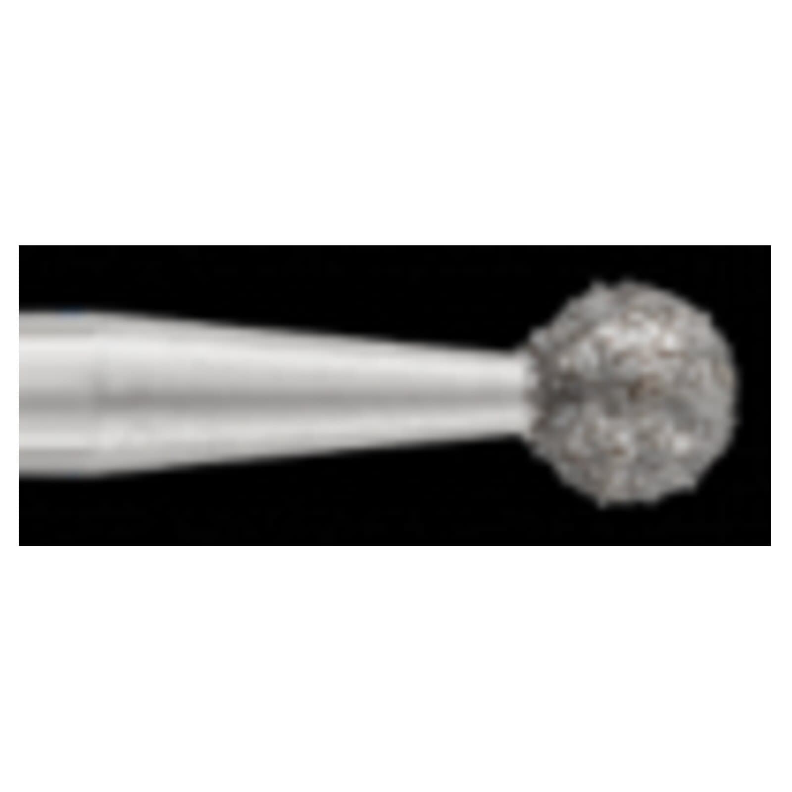 SS White Piranha Diamond Bur, Fine Grit, Round, FG, 801-021F, 25/Pk thumbnail 2