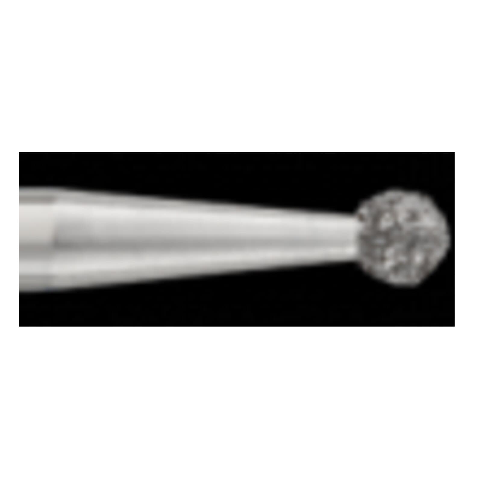 SS White Piranha Diamond Bur, 801-016F, Fine Grit, Round, Friction Grip, Single-Use, 25/Pk thumbnail 2