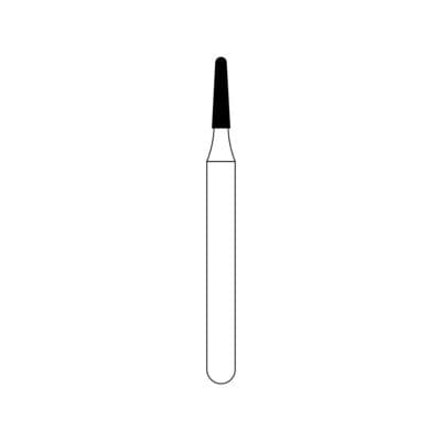 NTI Diamond Bur FG Medium Round End Taper #849-010 (M849-010), 4.0 mm Length, 1.0 mm Diameter, 5/Pack thumbnail 2